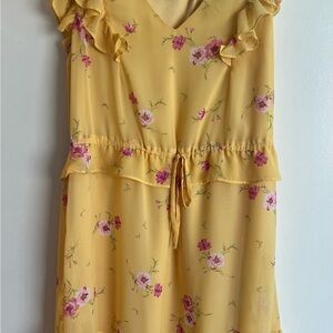 Emma & Michele Yellow Floral Kids Dress